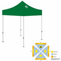 5' x 5' Green Rigid Pop-Up Tent Kit, Full-Color, Dynamic Adhesion (1 Location)